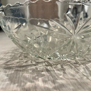 Elegant Clear Glass Decorative Bowl